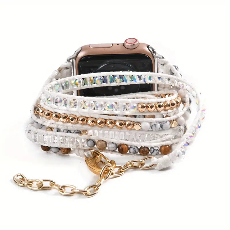 Jasper Turquoise Emperor Stone Boho Beaded Apple Watch Strap