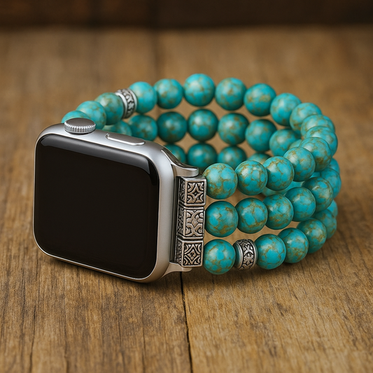 Turquoise Boho Beaded Apple Watch Strap