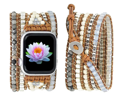 Amethyst Boho Beaded Apple Watch Strap