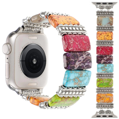 Sea Sediment Stone Beaded Apple Watch Strap