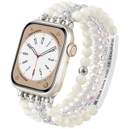 Mother of Pearl Boho Beaded Apple Watch Strap